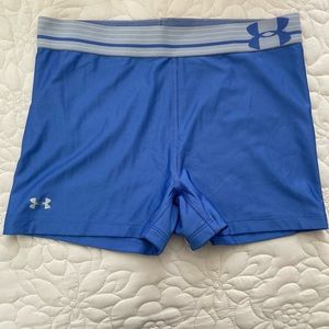 Purple Under Armour shorts